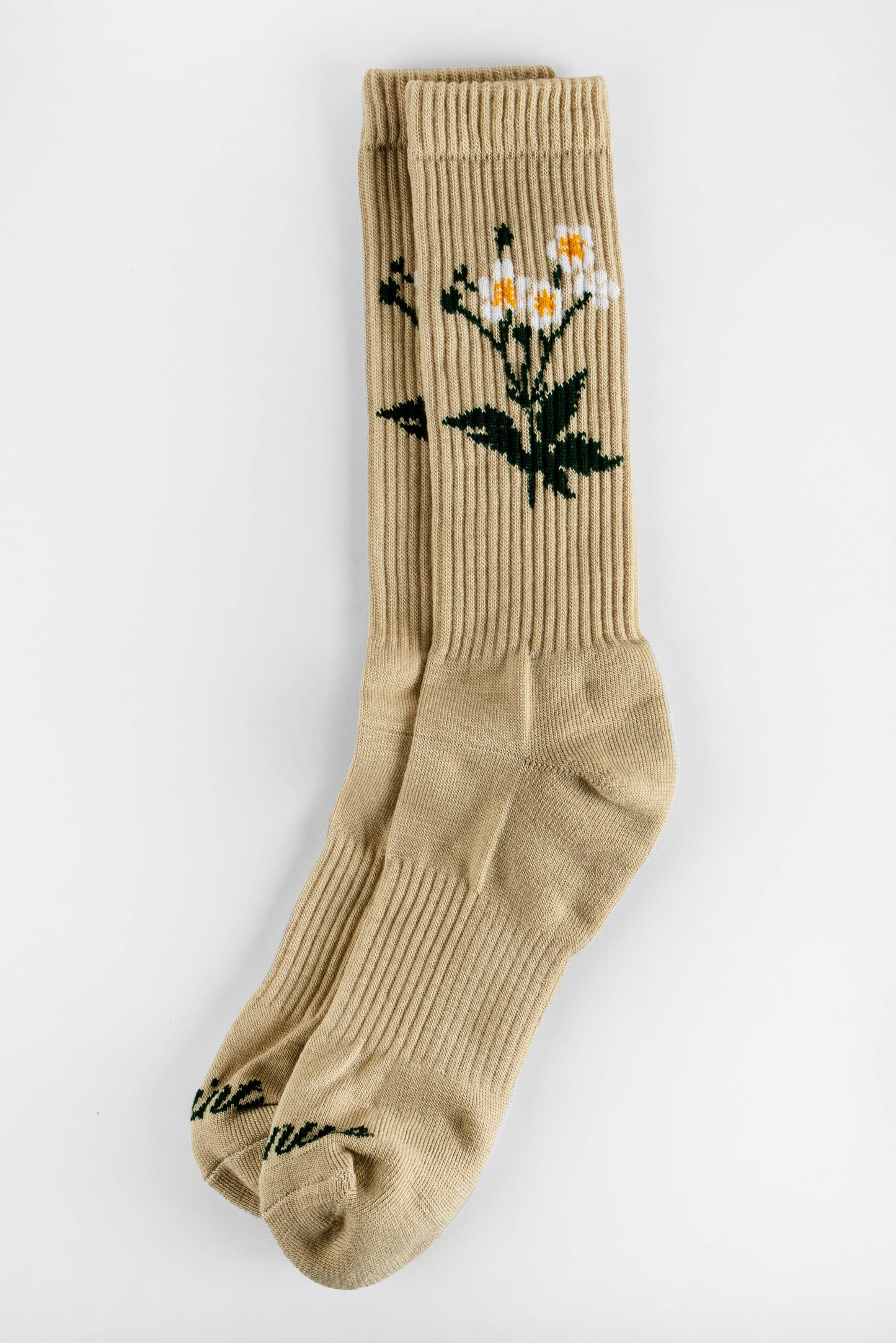 'Saints Garden' Crew Socks (Sand)