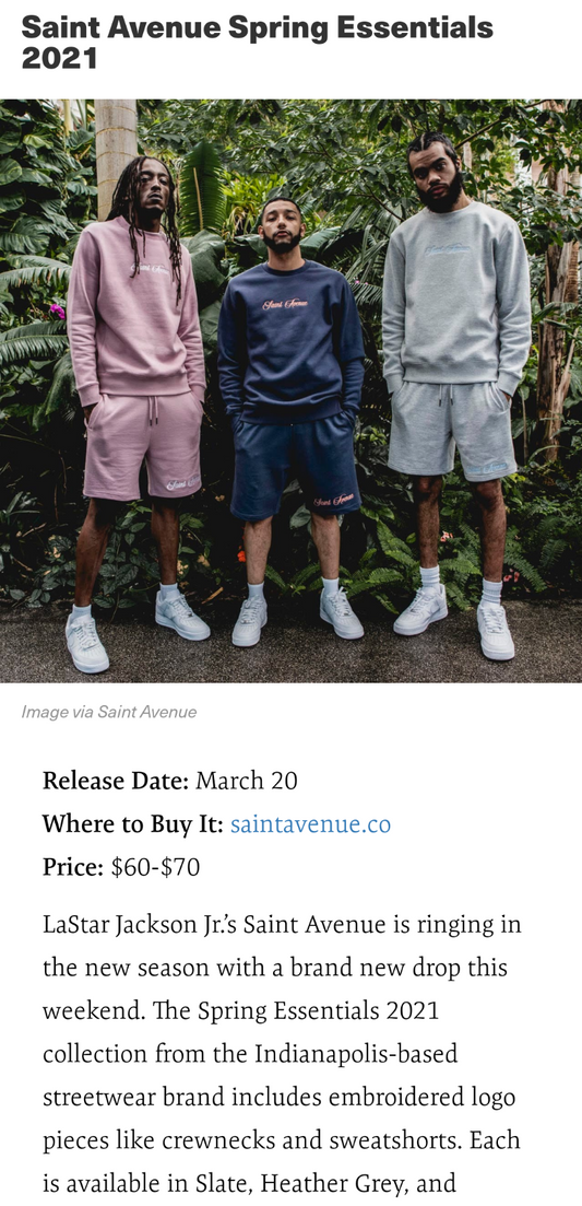 Saint Avenue named Complex Avenue Best Style Drops This Week