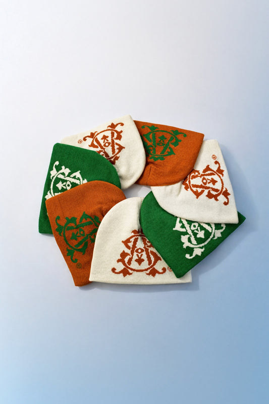 Jacquard Knit Skull Beanie