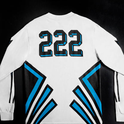 222 L/S "Goalie Tee" (White)