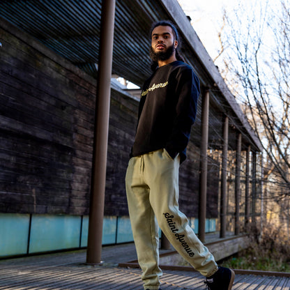 The Pistachio & Black Script sweatpants