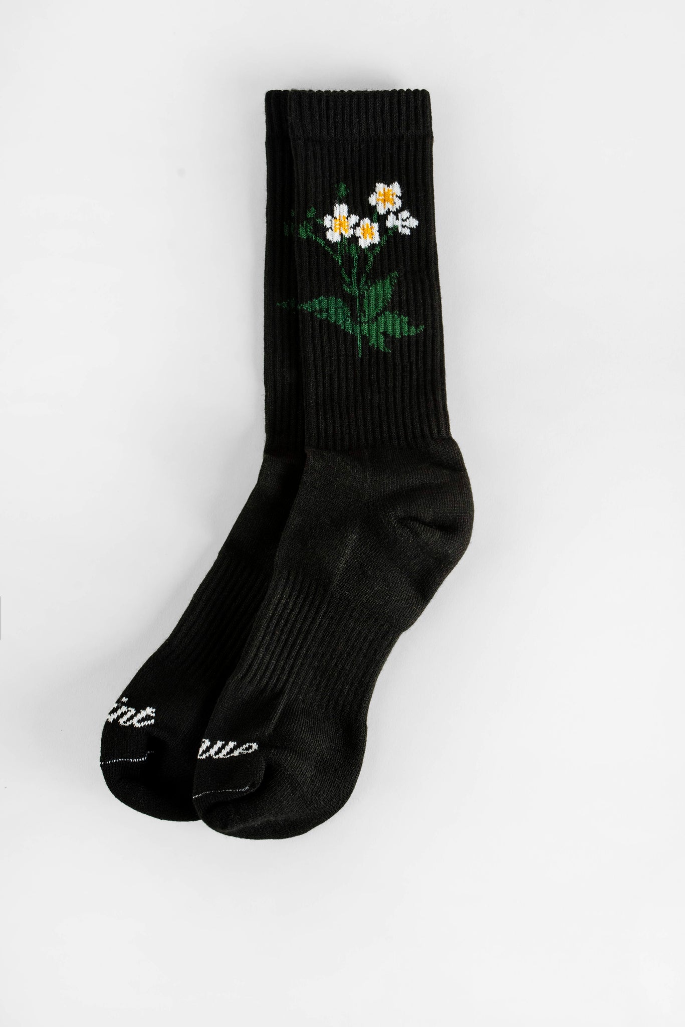 'Saints Garden' Crew Socks (Black)
