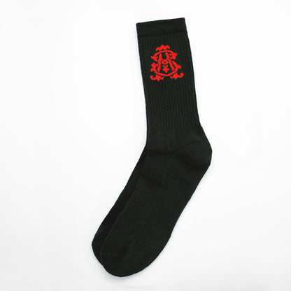 SA Monogram Sock (Black)