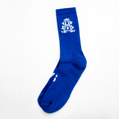 SA Monogram Socks (Royal)